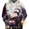2b Blindfold Hoodie 3D 2b Blindfold Hoodie 3D 0