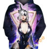 2b Latex Swimsuit Hoodie 3D 0