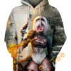 2b Warrior Hoodie 3D 0