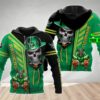 3D Hoodie Canberra Raiders NRL Skull Cap Custom Name 3D All Over Print Zip up Hoodie Option 1