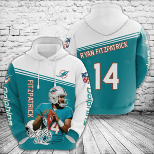 3D Hoodie Miami Dolphins Nfl Fitzpatrick 14 Signature Go Fins Gift For Fans 0