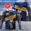 3D Hoodie West Coast Eagles AFL Skull Custom Name 3D All Over Print Zip up Hoodie Option 1