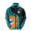 3D Printed Miami Dolphins NFL Zip Hoodie Gift for Fans 0