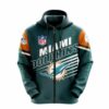3D Printed Miami Dolphins ZipUp Hoodie Gift for Fans 0