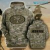49ers Military Hoodie 3D Camo Pattern San Francisco 49ers Gift 0