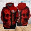 49ers Red Skull Hoodie 3D San Francisco 49ers Gift 0