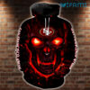49ers Skull Hoodie 3D Red Fire Skull San Francisco 49ers Gift 0