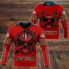 49ers Skull Hoodie 3D Tearing Skull San Francisco 49ers Gift 0