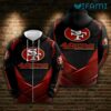 49ers Zip Up Hoodie 3D Red And Black San Francisco 49ers Gift 49ers Zip Up Hoodie 3D Red And Black San Francisco 49ers Gift 0