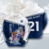 Amazon Sports Team Ezekiel Elliott Dallas Cowboys Hoodie 3D 0