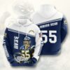 Amazon Sports Team Junior Seau Los Angeles Chargers Hoodie 3D 0