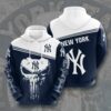 Amazon Sports Team New York Yankees Punisher Skull Hoodie 3D 0