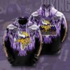 Amazon Sports Team Nfl Minnesota Vikings Native Full Printed Hoodie 3D 0
