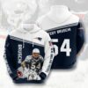 Amazon Sports Team Tedy Bruschi New England Patriots Hoodie 3D 0