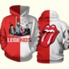Amazon Sports Team The Rolling Stones Signatures Hoodie 3D 0