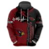 Arizona Cardinals 3D All Over Print Zip Hoodie for Nfl Fans 0