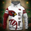 Arizona Cardinals Hoodie 3D Graphic Balls Zip Hoodie Pullover 0