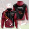 Arizona Cardinals Hoodie Flame Balls Graphic Gift for Fans 0