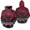 Arizona Cardinals Hoodie Halloween Pumpkin Skull Print Zip Hoodie 0