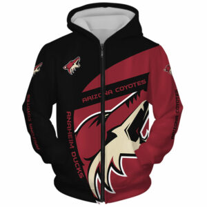 Arizona Coyotes Hoodie 3D Zip Hoodie Gift for Fans 0