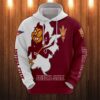 Arizona State Sun Devils Hoodie 3D Zip Hoodie Mascot Long Sleeve Gift for Fan 0