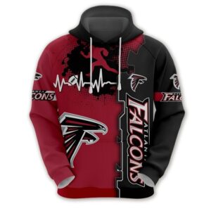 Atlanta Falcons Hoodie 3D Zip Hoodie 0