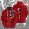 Atlanta Falcons Hoodie 3D Zip Hoodie 3 Lines Graphic Gift for Fans 0