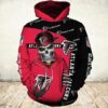 Atlanta Falcons Hoodie 3D Zip Hoodie Cute Death Gifts for Fans 0