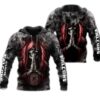 Atlanta Falcons Hoodie 3D Zip Hoodie Death Smoke Graphic Gifts for Fans 0