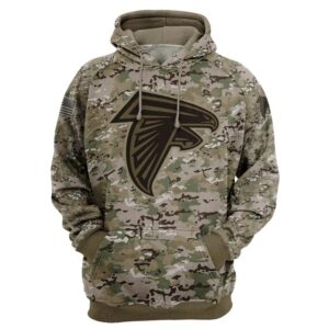 Atlanta Falcons Hoodie Army Graphic Zip Hoodie Pullover Gift for Fans 0