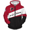 Atlanta Falcons Zip Hoodie 3D Zip Hoodie 0