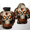 Baltimore Orioles MLB Skull 3D Hoodie Zipper Hoodie Baltimore Orioles MLB Skull 3D Hoodie Zipper Hoodie 0
