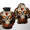 Baltimore Orioles MLB Skull 3D Hoodie Zipper Hoodie 1 0