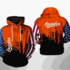 Baltimore Orioles MLB Team US 3D Hoodie Zipper Hoodie 0