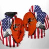 Baltimore Orioles MLB US Flag 3D Hoodie Zipper Hoodie 0