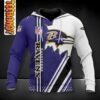 Baltimore Ravens 3D Football NFL Hoodie 0