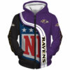 Baltimore Ravens 3D Hoodie Pullover Zip Hoodie Nfl for Fans 0