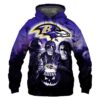 Baltimore Ravens Hoodie 3D Halloween Horror Night Gift for Fans Baltimore Ravens Hoodie 3D Halloween Horror Night Gift for Fans 0