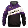 Baltimore Ravens Hoodie 3D Zip Hoodie 0