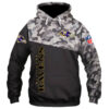 Baltimore Ravens Military Hoodie 3D Zip Hoodie 3D Zip Hoodie Long Sleeve New Season 0