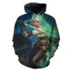 Battle Ready Ciri Epic Witcher Hoodie 3D 0
