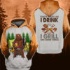 Bear Hoodie 3D Zip Hoodie Beer I Tried To Be A Good Girl Hoodie 3D Zip Hoodie for Fans 0
