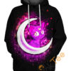 Black-purple Cat Hoodie 3D Blackpurple Cat Hoodie 3D 0
