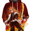 Blooming Flame Undulation Hoodie 3D 0