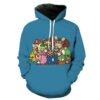 Blue Nintendo Character Video Game Hoodie 3D 0