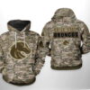 Boise State Broncos NCAA Camo Veteran 3D Hoodie Zipper Hoodie 0