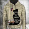 Book And Cat 3D Hoodie Zipper Hoodie Book And Cat 3D Hoodie Zipper Hoodie 0