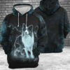 Border Collie Galaxy 3D Hoodie Zipper Hoodie 0