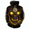 Boston Bruins Halloween Hoodie 3D Skulls Pullover Nhl 0