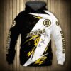 Boston Bruins Hoodie 3D Thunder Design Pullover Nhl Boston Bruins Hoodie 3D Thunder Design Pullover Nhl 0